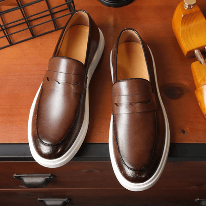 Leather Moccasin Slip-On for Men by Lennard