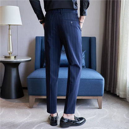 Pinstripe Suit Trousers for Men Lennard