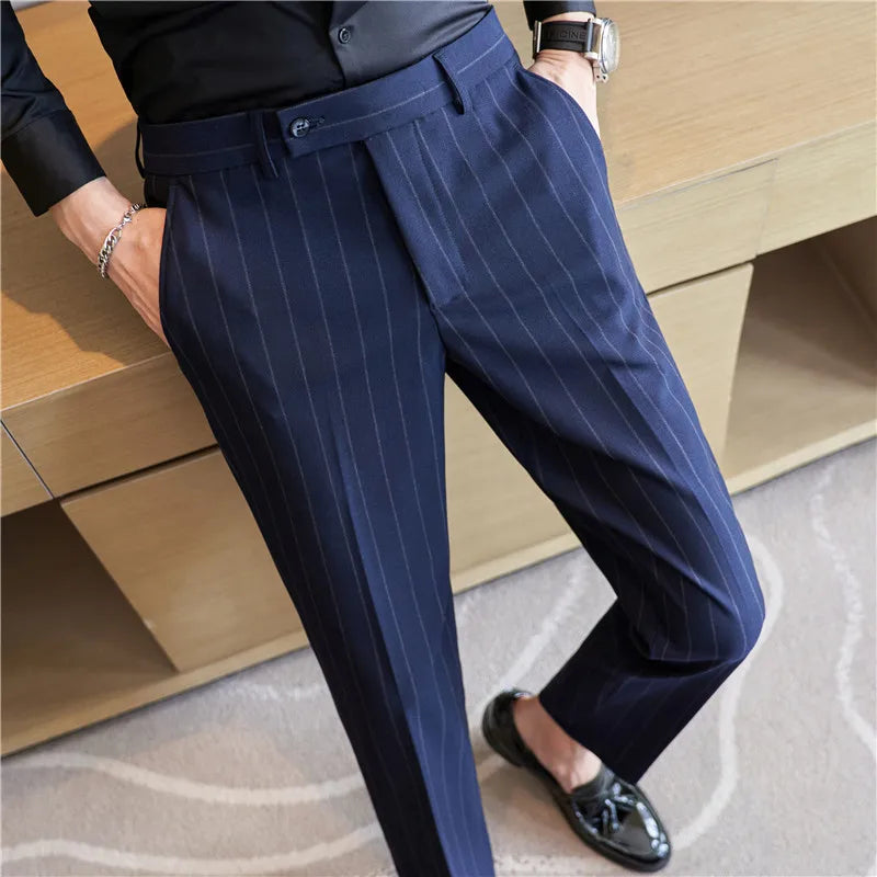 Pinstripe Suit Trousers for Men Lennard